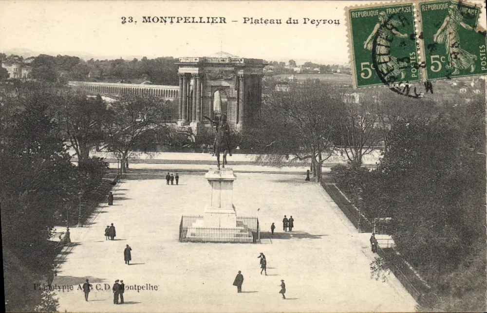 Montpellier — Plateau du Peyrou — Planotypie A.B.C.D. Montpelhe - Voorkant