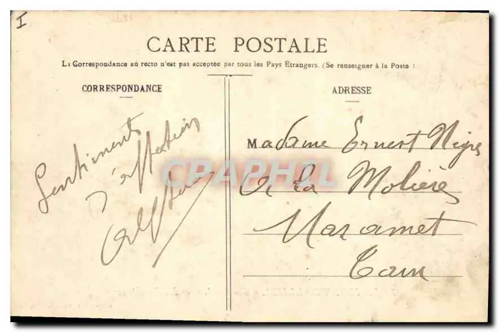 Montpellier — Estátua de Luís XIV — Peyron — Edição L.-J. Albaille, Montpellier - Verso