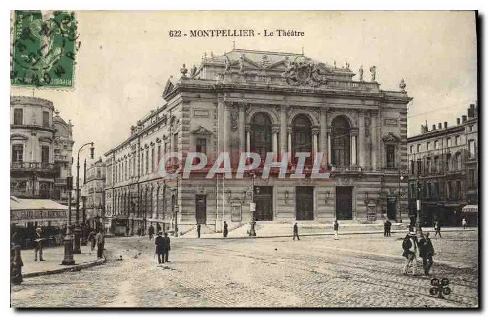 Montpellier - O Teatro — editor não visível, n° de série 622 - Frente