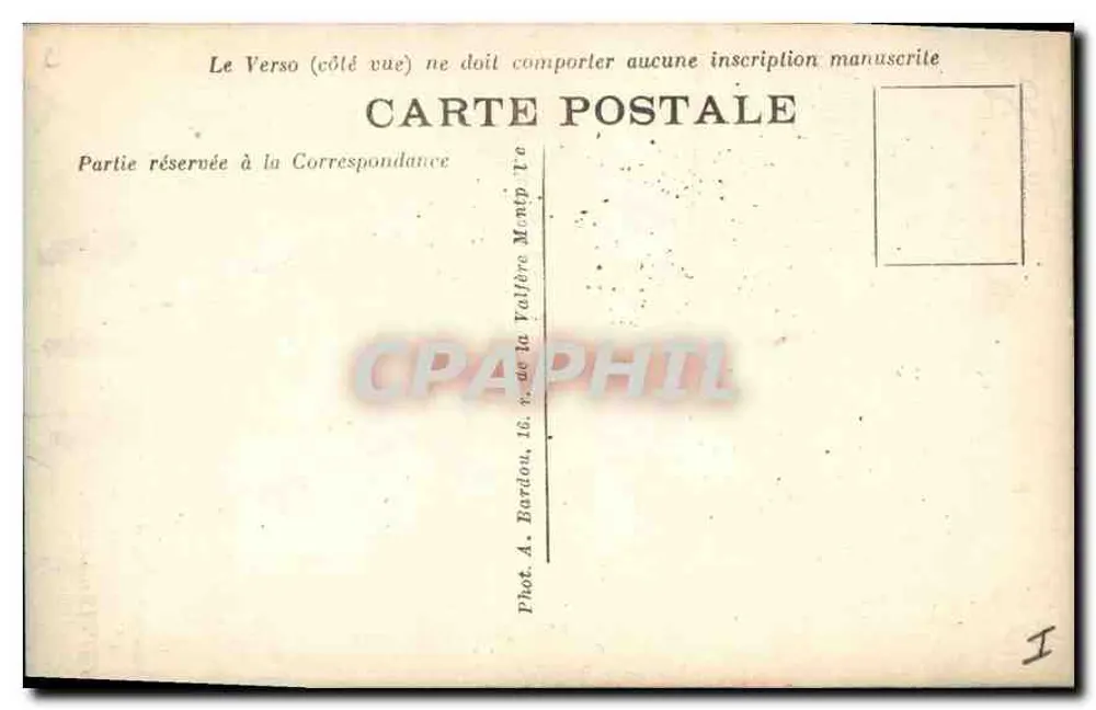 Montpellier — Kathedrale und Medizinische Fakultät — Fot. A. Bardou, 16, rue de la Valfère - Rückseite