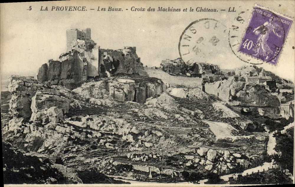 Les Baux - Kreuz der Maschinen und das Schloss — LL - Vorderseite