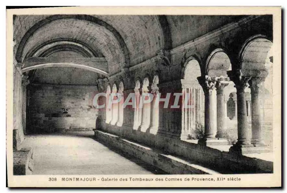 Montmajour — Galerie der Gräber der Grafen von Provence, 12. Jahrhundert — J. Céret, Arles, Nr. 308 - Vorderseite