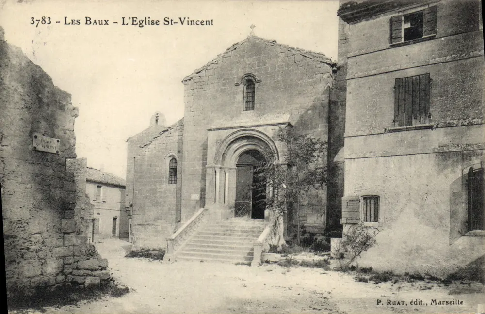 Les Baux - A Igreja de São Vicente — P. Ruat, editor, Marselha - Frente