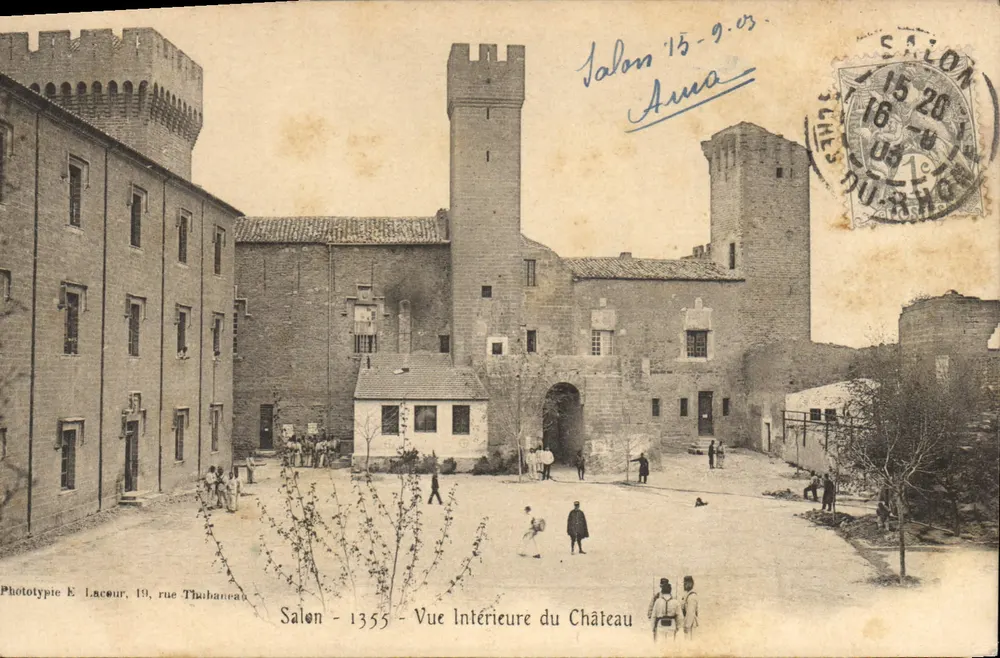 Salon - 1355 - Innenansicht des Schlosses — Phototypie E. Lacour, rue Thubaneau - Vorderseite