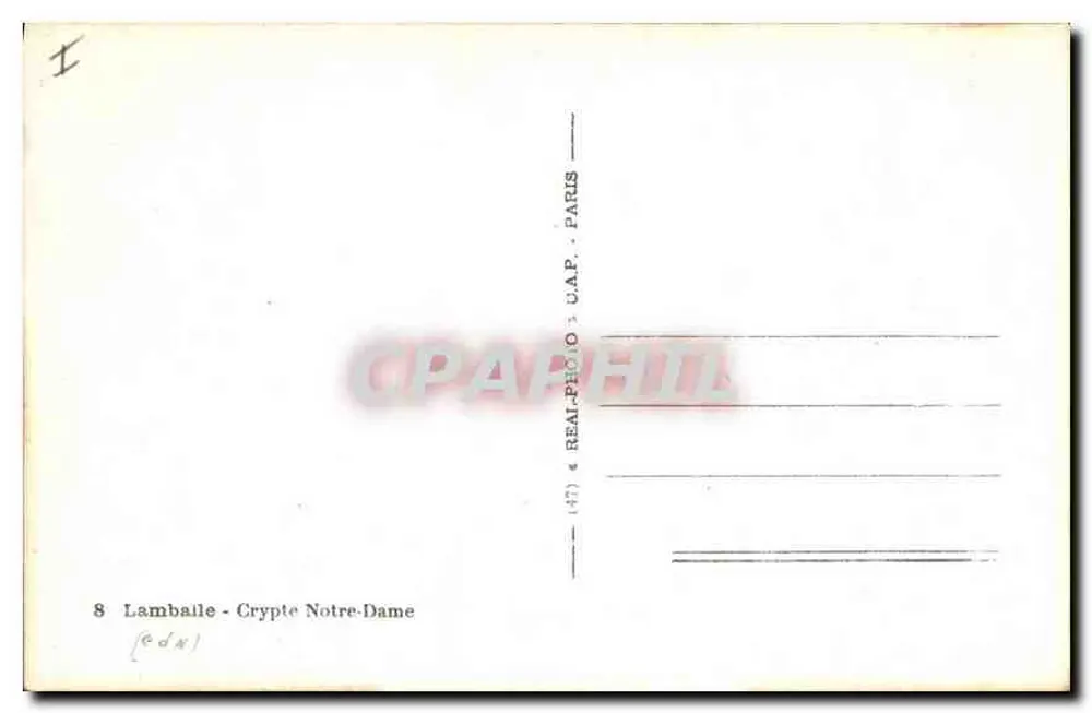 Lamballe - Cripta de Nossa Senhora — editor C.A.P. n°8 - Verso