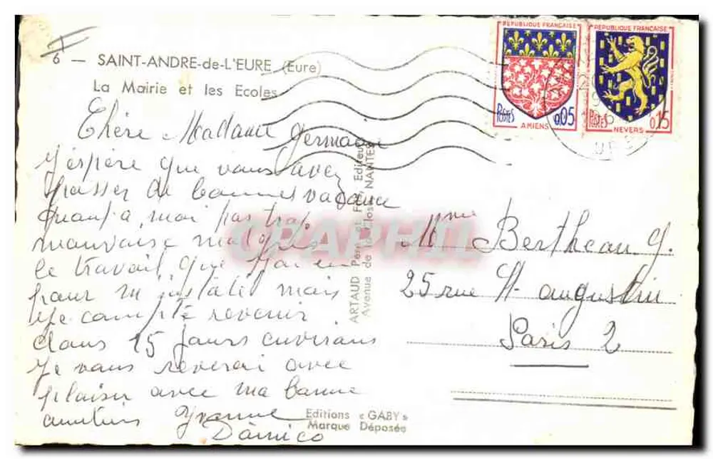 Mairie de Saint-André-de-l'Éure — editore Gaby, n°6 - Verso