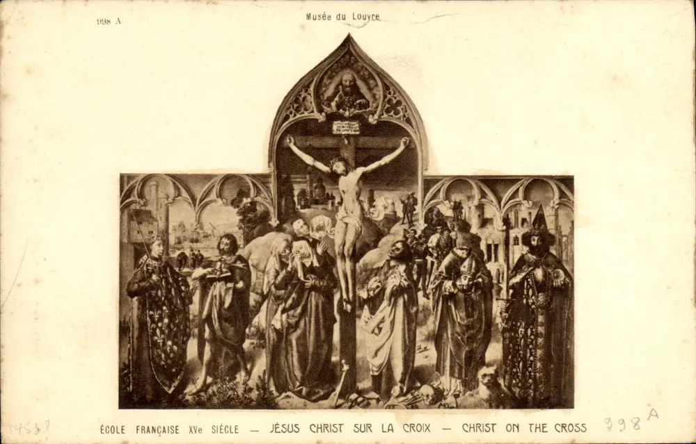 Jesus Christus am Kreuz — Französische Schule, 15. Jahrhundert — Louvre-Museum - Vorderseite