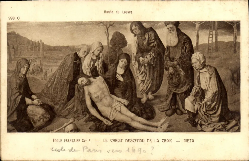 Französische Schule 15. Jh. — Christus vom Kreuz herab — Pietà — Louvre-Museum - Vorderseite