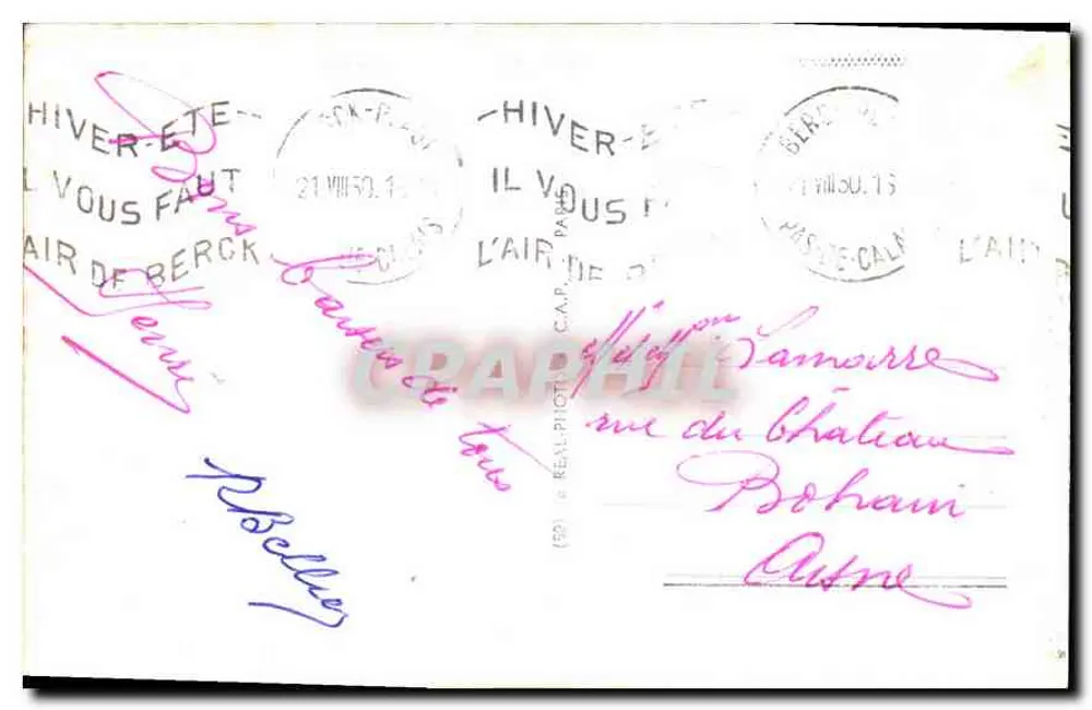 Berck-Plage — Na Praia — L.L. — n°131 - Verso