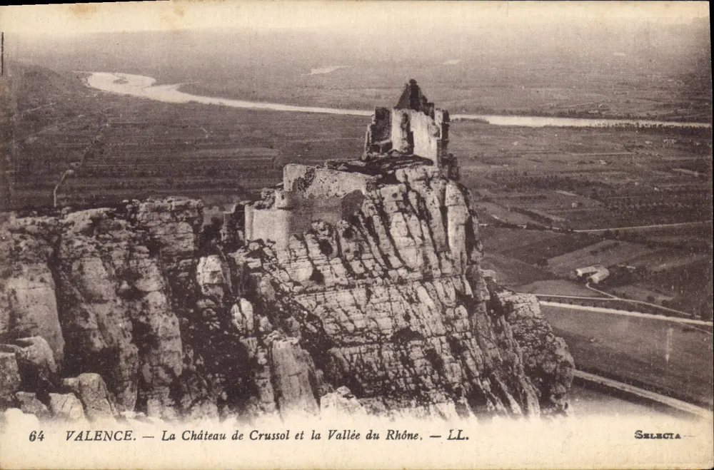 Valence — Schloss Crussol und das Tal des Rhônes — Selecta - Vorderseite