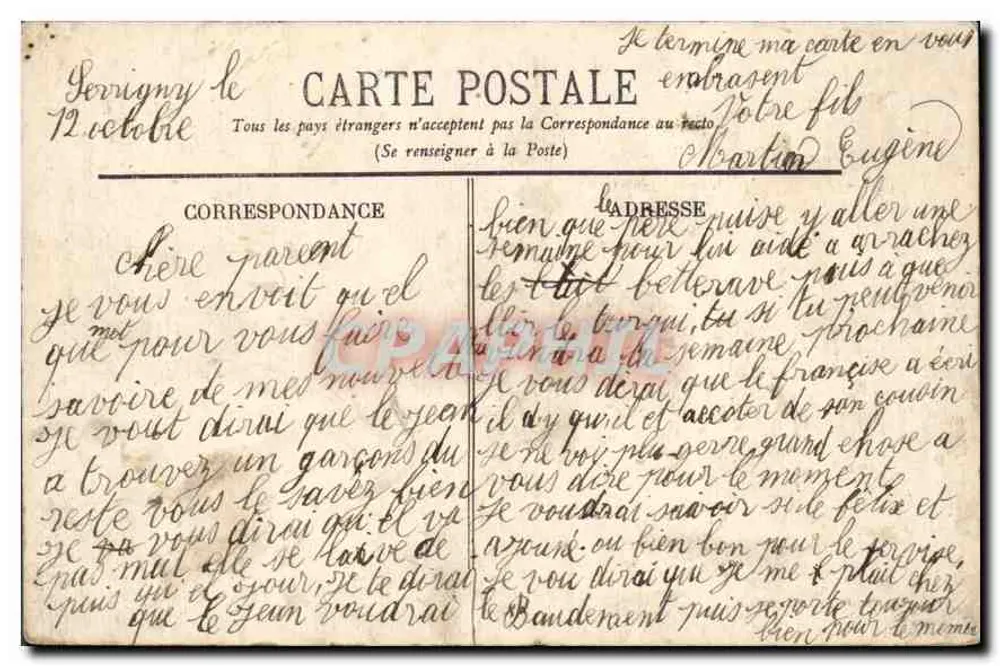 Beaune - Bairro Colbert — as casernas dos Caçadores — R. Hudelot, editor, Beaune - Verso