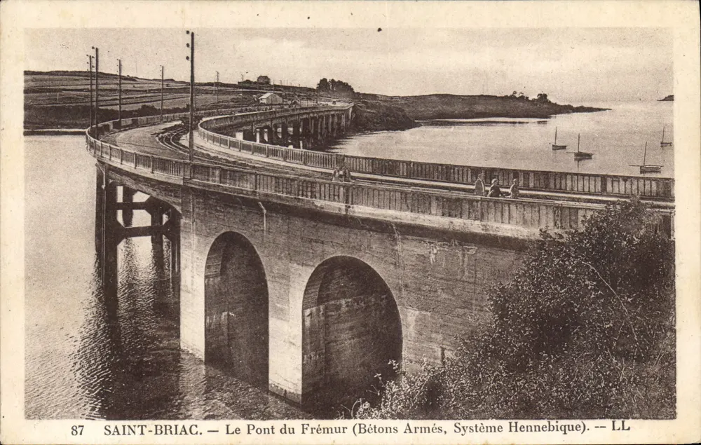 Saint-Briac — Die Brücke Frémur (Betonstahl, Hennebique-System) — LL - Vorderseite