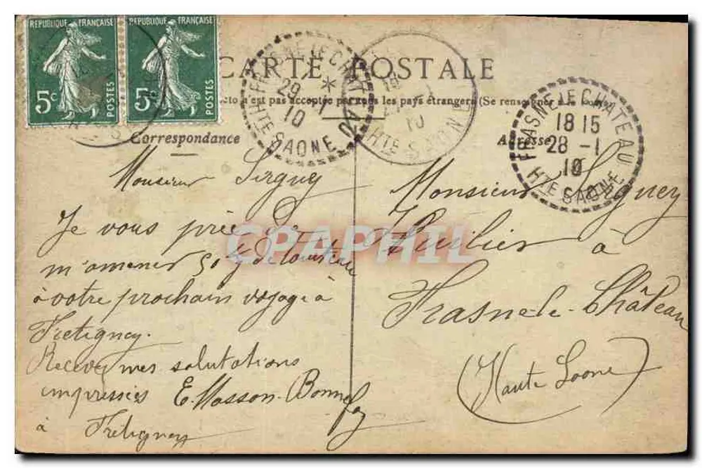 Loulouse — Entrada do boulevard Carnot — Staerck, Paris - Verso