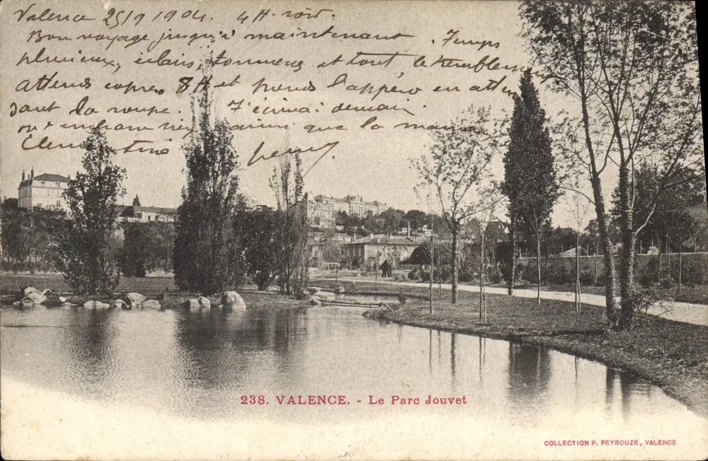 Valence - O Parque Jouvet — 238. VALENCE. - O Parque Jouvet — Coleção P. Peyrouze, Valence - Frente