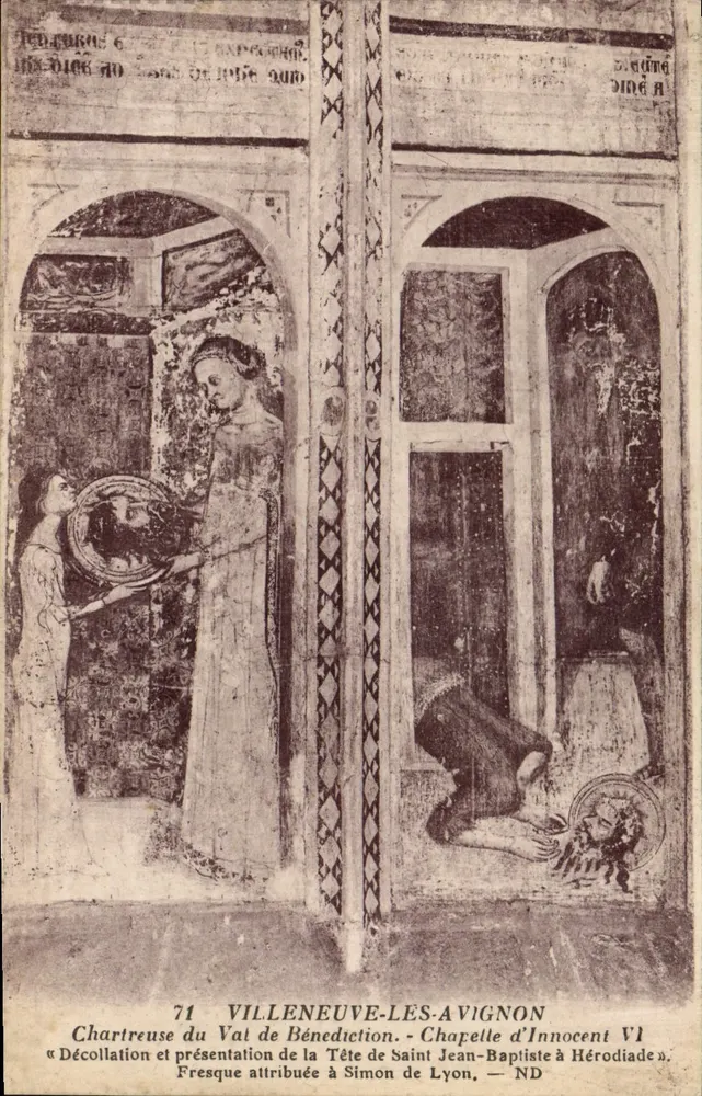 Chartreuse von Val de Bénédictine — Kapelle von Innocent VI — Fresko zugeschrieben Simon de Lyon - Vorderseite