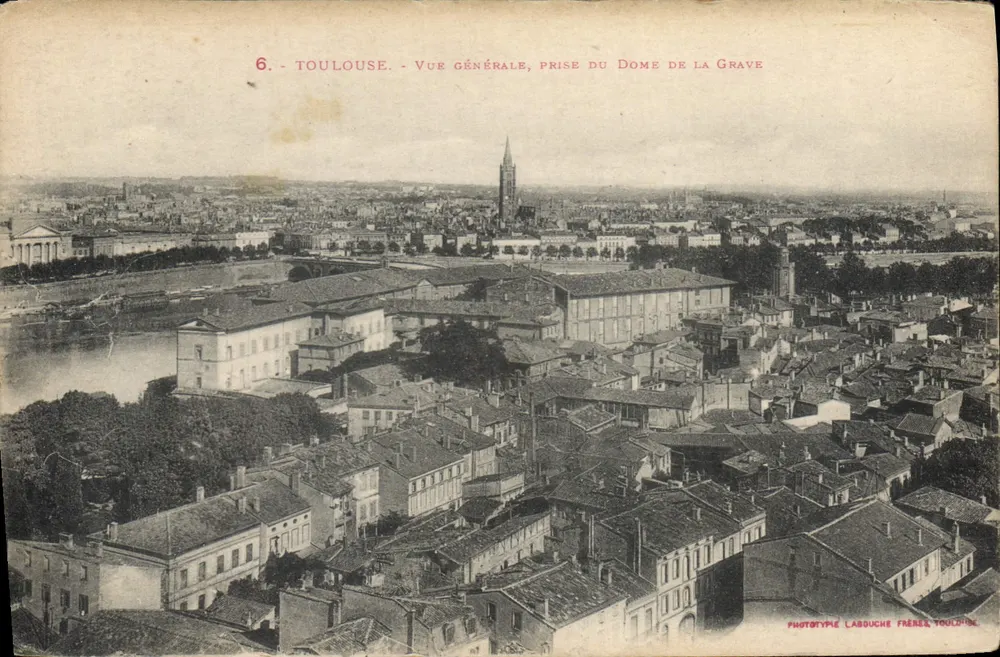 Toulouse — Allgemeiner Blick vom Dôme de la Grave — Phototypie Labouche Frères, Toulouse - Vorderseite