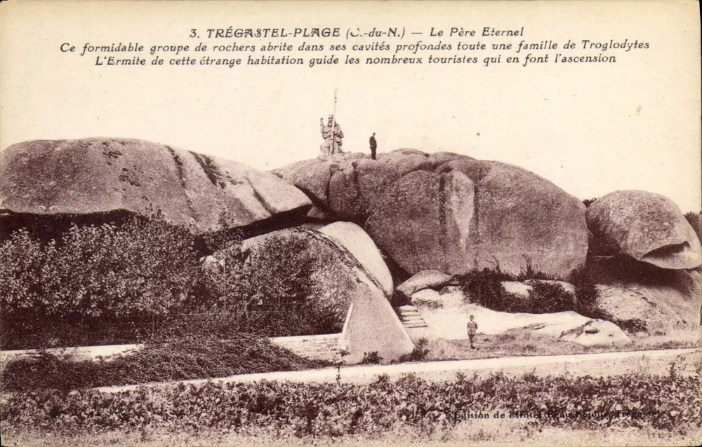 Trégastel-Plage (C.-du-N.) — O Pai Eterno — Edição do Hotel Beau Séjour, Trégastel - Frente