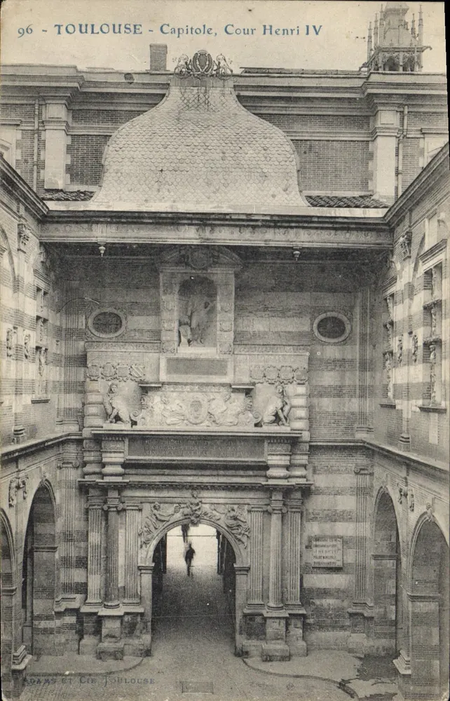 Toulouse - Capitole, Cour Henri IV — editore 'DAMS ET CIE TOULOUSE', n° 96 - Recto