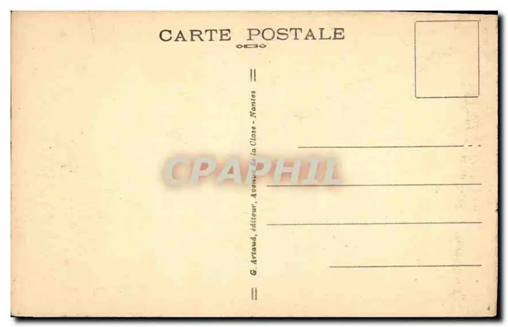 Felsen und Observatorium von Port-Blanc — Quiberon (Morbihan) — G. Artaud, Verlag, Nantes - Rückseite