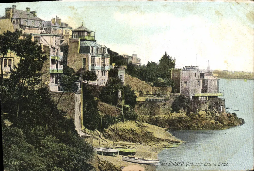 Dinard, Bairro Bric-à-Brac — vista das casas na costa — editor L.V. & Cie, n° 281 - Frente