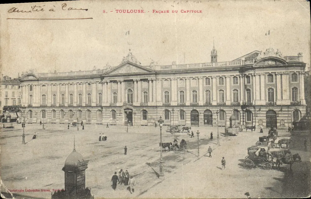 Toulouse — Fronton Kapsolu — Fototypia braci Labouches, Toulouse - Awers