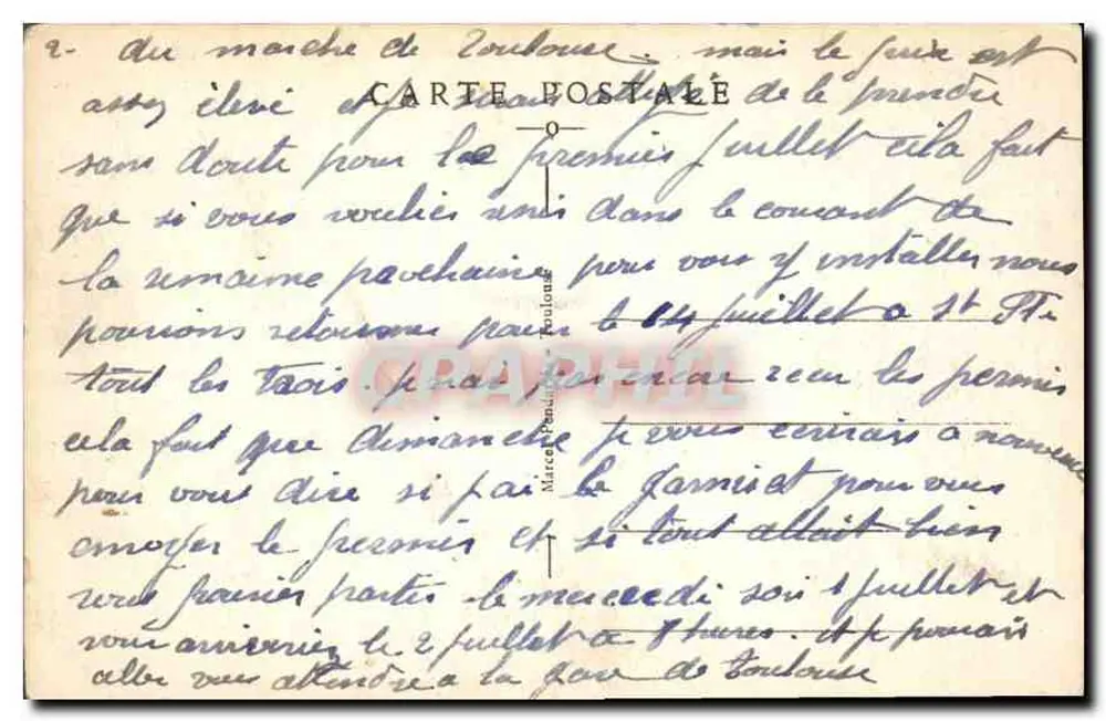 Toulouse — Allées Jean-Jaurès — Carrefour des Boulevards — C. P. A. P H I L - Rückseite