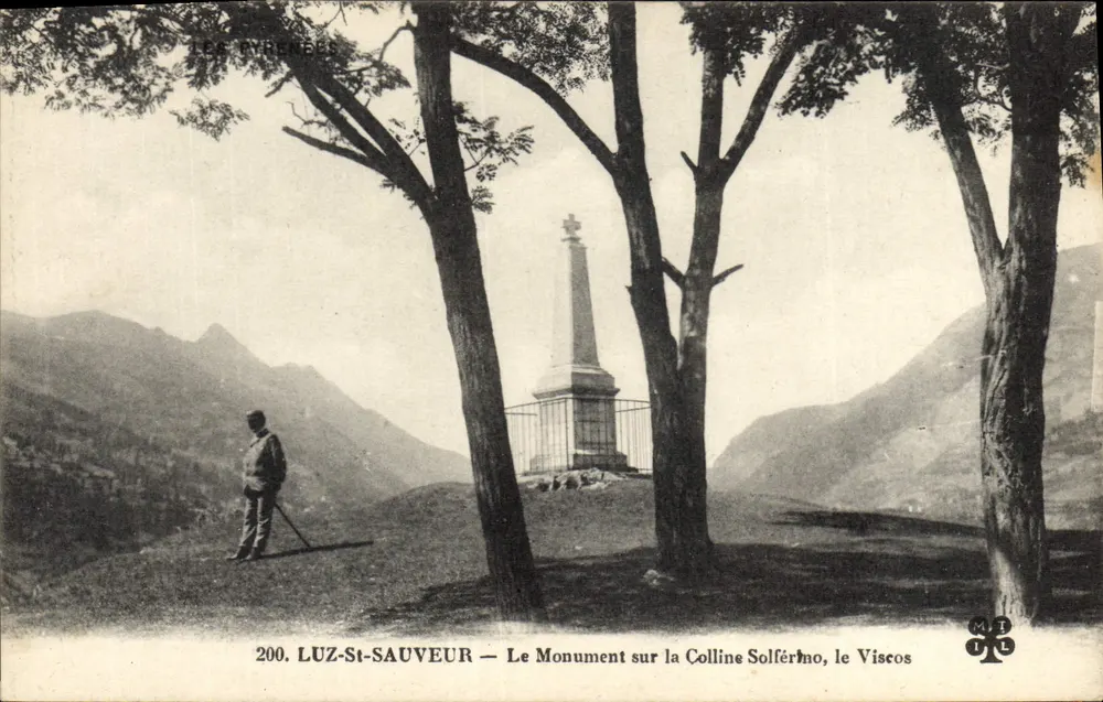 Luz-Saint-Sauveur — Ansicht des Denkmals auf dem Solférino-Hügel, der Viscos — Verlag MTIL, Nr. 200 - Vorderseite
