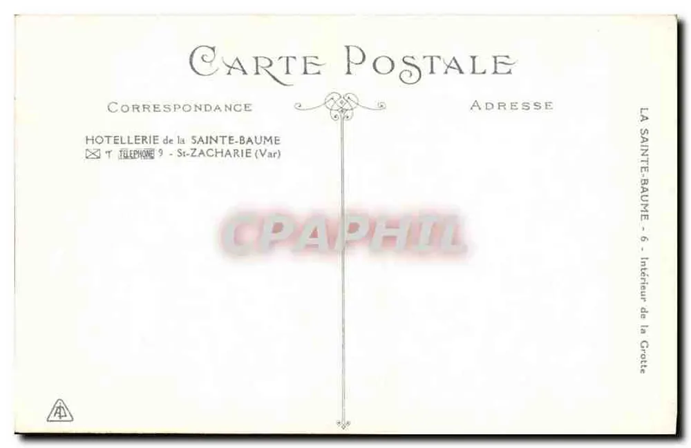 Innenansicht der Höhle — La Sainte-Baume — HOTELLERIE de la Sainte-Baume - Rückseite