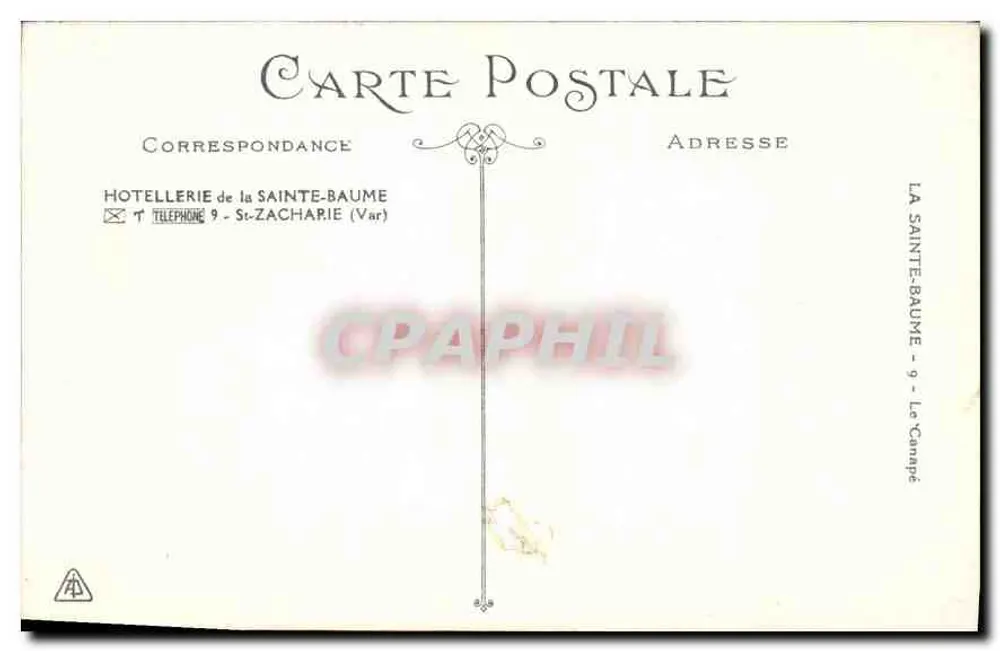 Waldpfad — Felsen und Blätter — Hotellerie de la Sainte-Baume - Rückseite