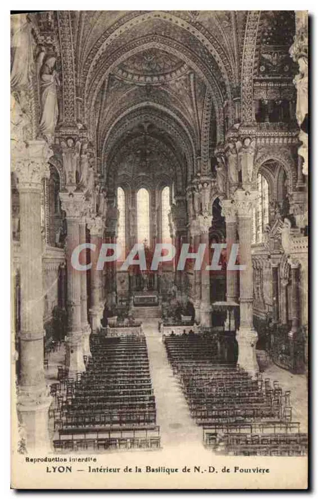 LYON — Interior da Basílica de Nossa Senhora de Fourvière - Frente