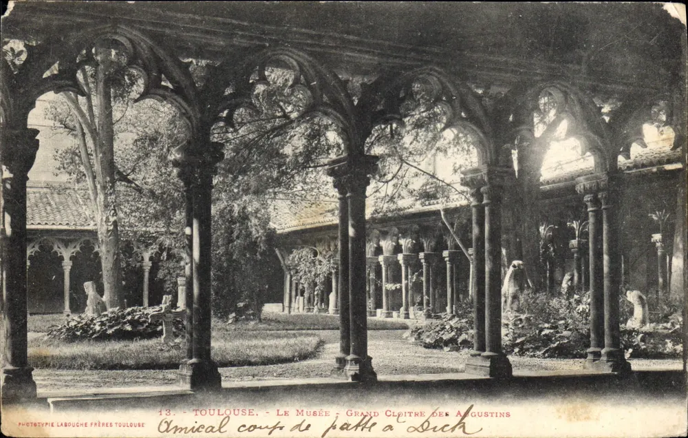 Toulouse - O Museu - Grand Cloître dos Augustinos — Fototipia Labouche Frères Toulouse - Frente