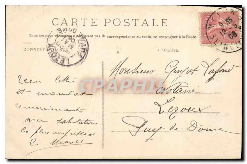 Melun — Hotel de Ville — Coleção das Galerias Naturais - Verso