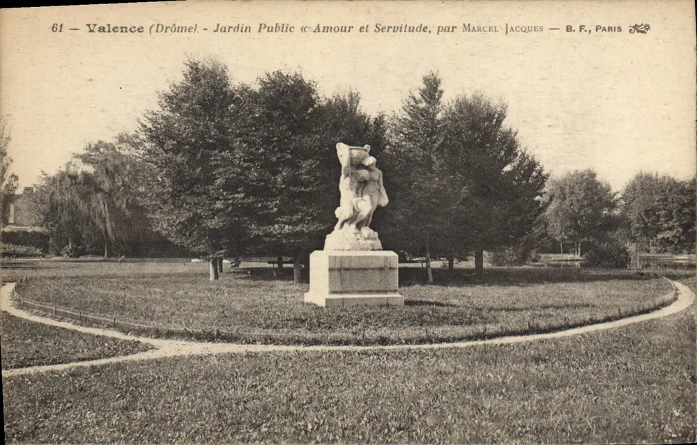Valence (Drôme) - Öffentlicher Garten « Liebe und Dienst », von Marcel Jacques — B.F., Paris - Vorderseite