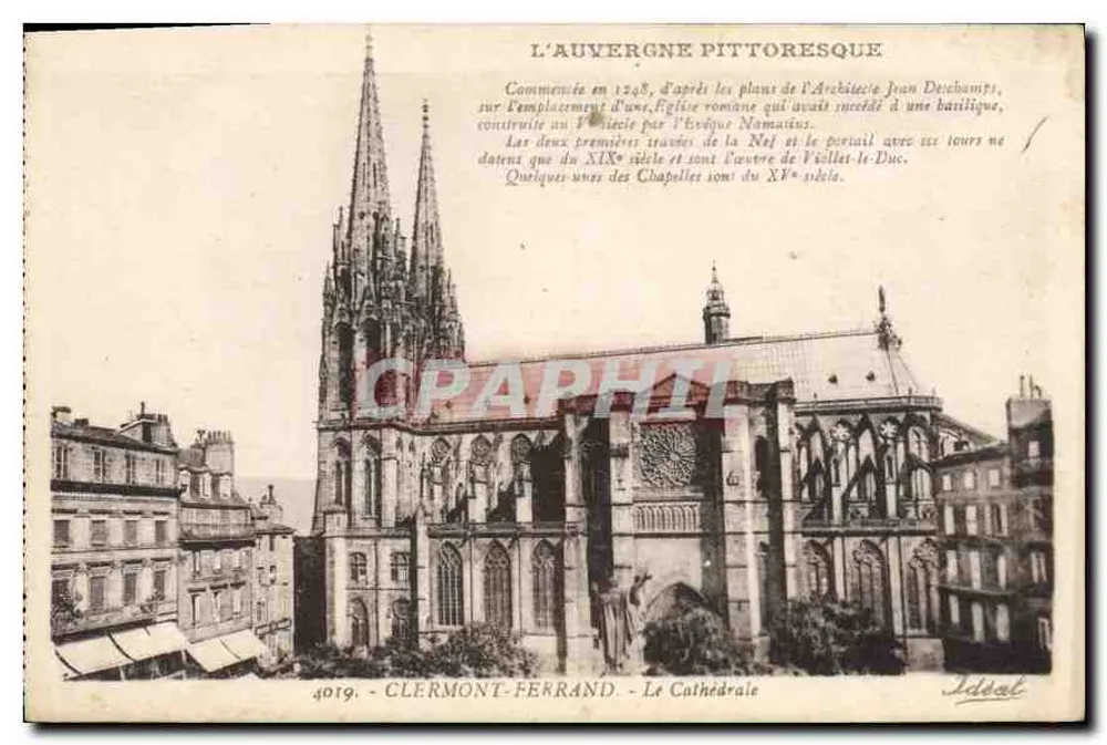 Clermont-Ferrand — Die Kathedrale — Das pittoreske Auvergne - Vorderseite