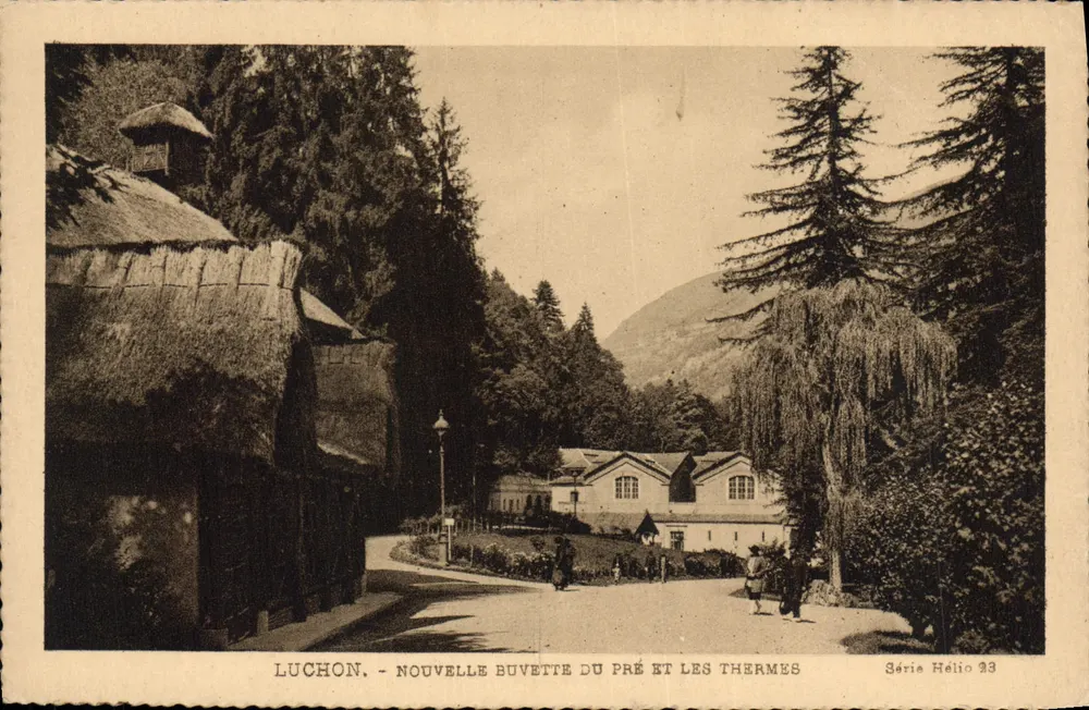 Luchon - Neue Buvette du Pré und die Thermalbäder — Hélio-Serie 23 - Vorderseite