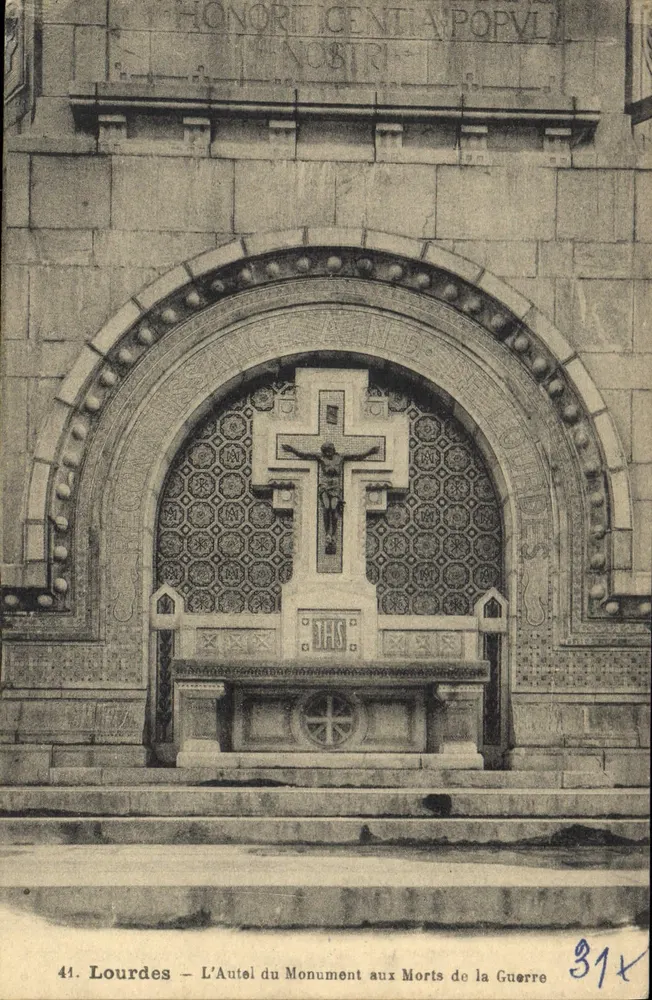 Lourdes — Der Altar des Kriegsdenkmals — Edition Palais Lourdes - Vorderseite