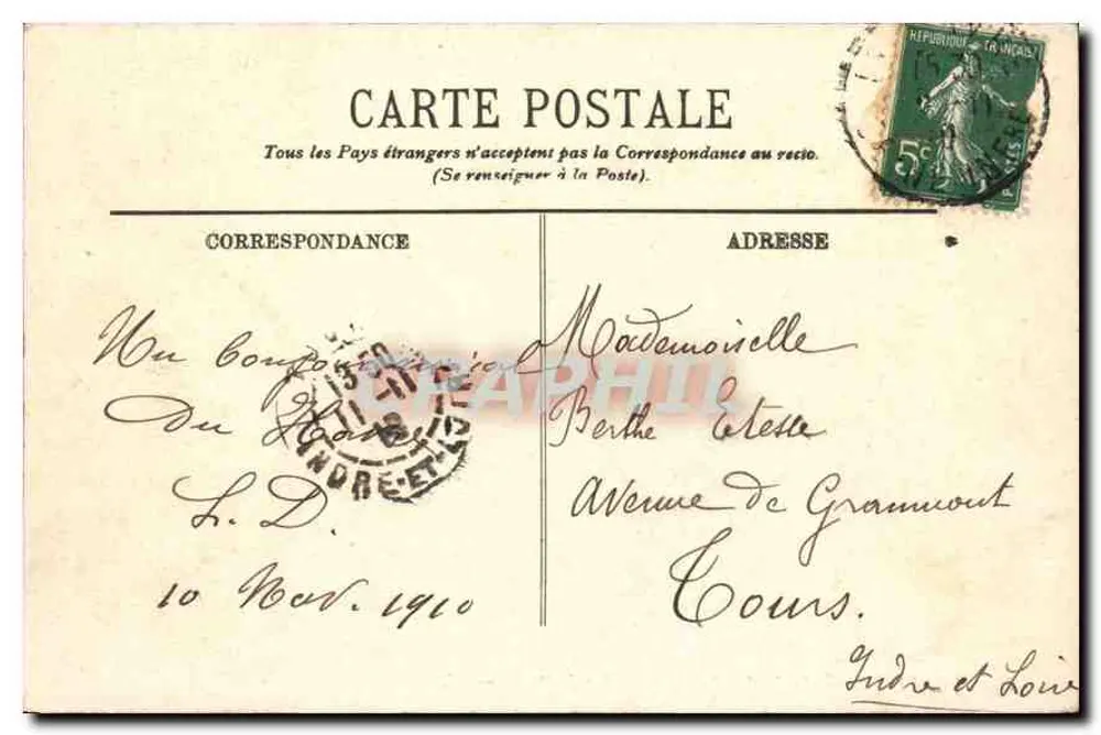 Le Havre — Der Öffentliche Garten und die Rue de Paris — LL. — N° 76 - Rückseite