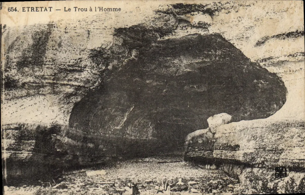 Étretat — O Buraco do Homem — Editor desconhecido, n° 654 - Frente