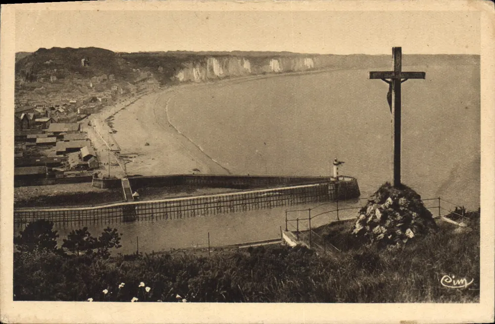 Fécamp — Der Calvary, Südliche Mole und der Strand — Cim - Vorderseite