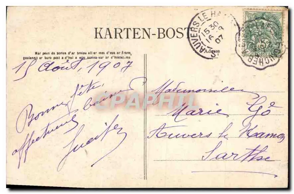 O calvário de Plougasnac — editor BOTREEL, n° 385 - Verso
