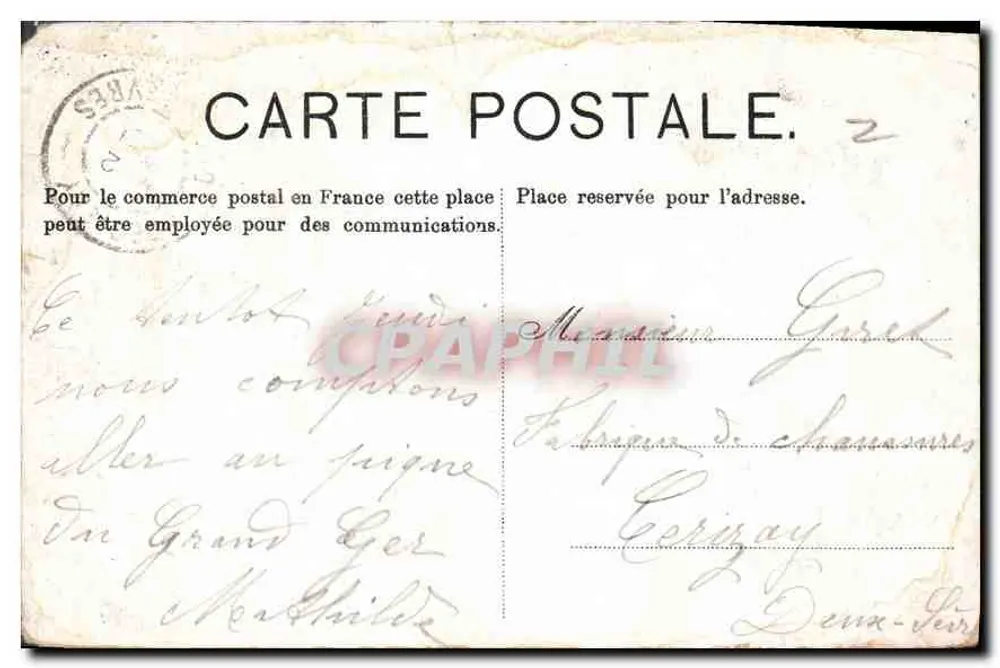 Lourdes — Le Château — D. T. Editeur, n°47 - Verso