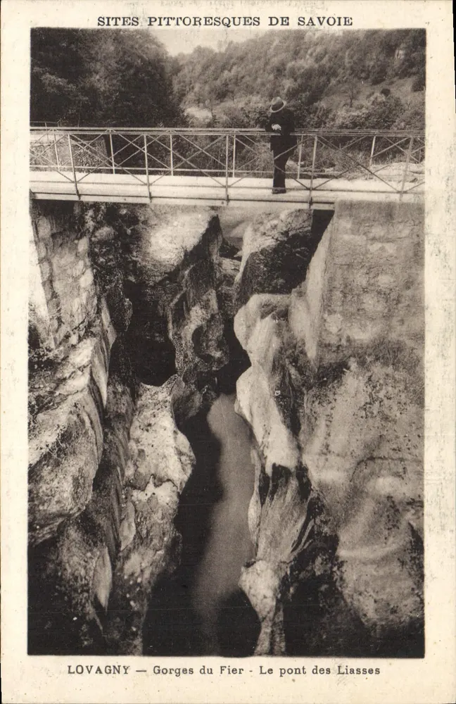 Lovagny — Gorges du Fier — Der Brücke der Liasses — Landschaftliche Sehenswürdigkeiten der Savoie - Vorderseite