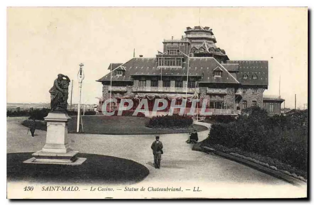 Saint-Malo — Das Casino — Statue von Chateaubriand — LL. Nr. 430 - Vorderseite