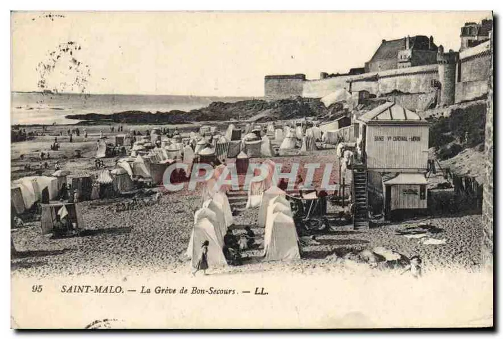 Saint-Malo — La Grève de Bon-Secours — LL. — N°95 - Recto