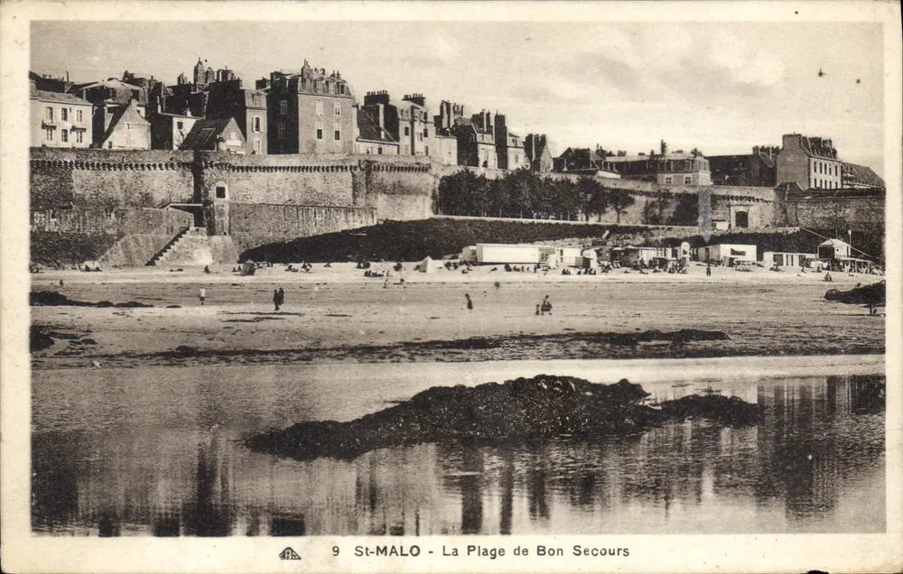 St-Malo - A Praia de Bon Secours — editor 4BA, n°9 - Frente