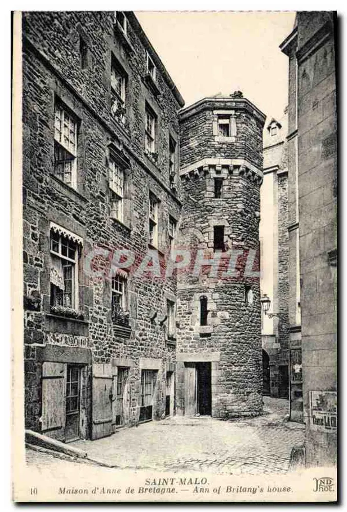 Saint-Malo — Casa de Ana de Bretaña — editor JND.ROC, n°10 - Anverso