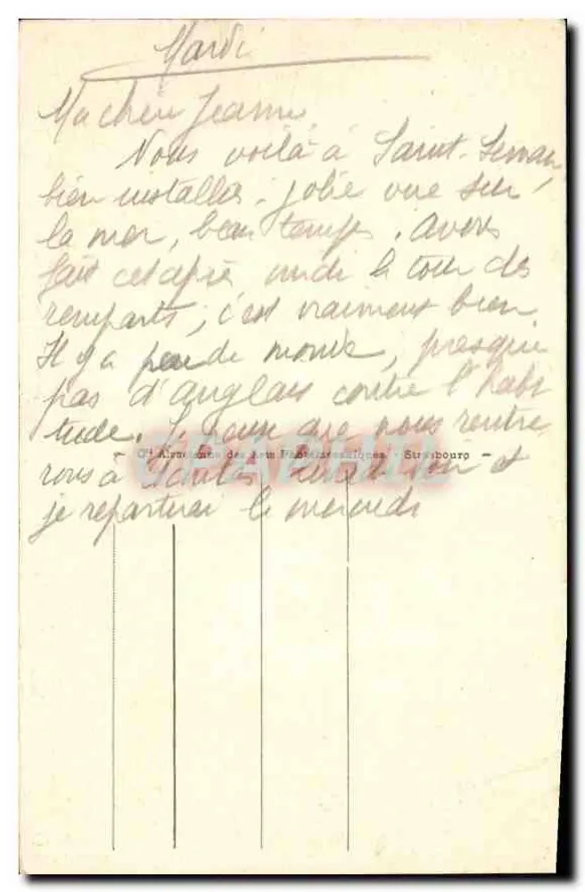 St-Malo - Ansicht der Strand von Bon Secours bei Ebbe — Antike Ansichtskarte n°10, Verlag Éditions de la Cité - Rückseite