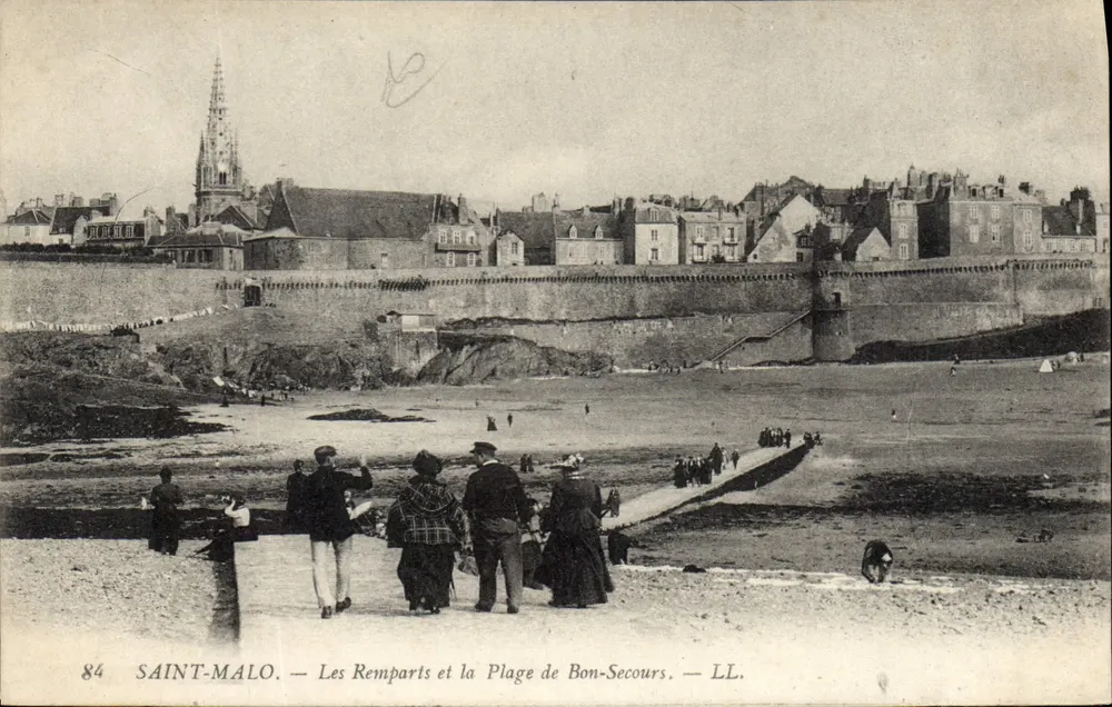 Saint-Malo — Die Mauern und die Strand von Bon-Secours — LL. - Vorderseite