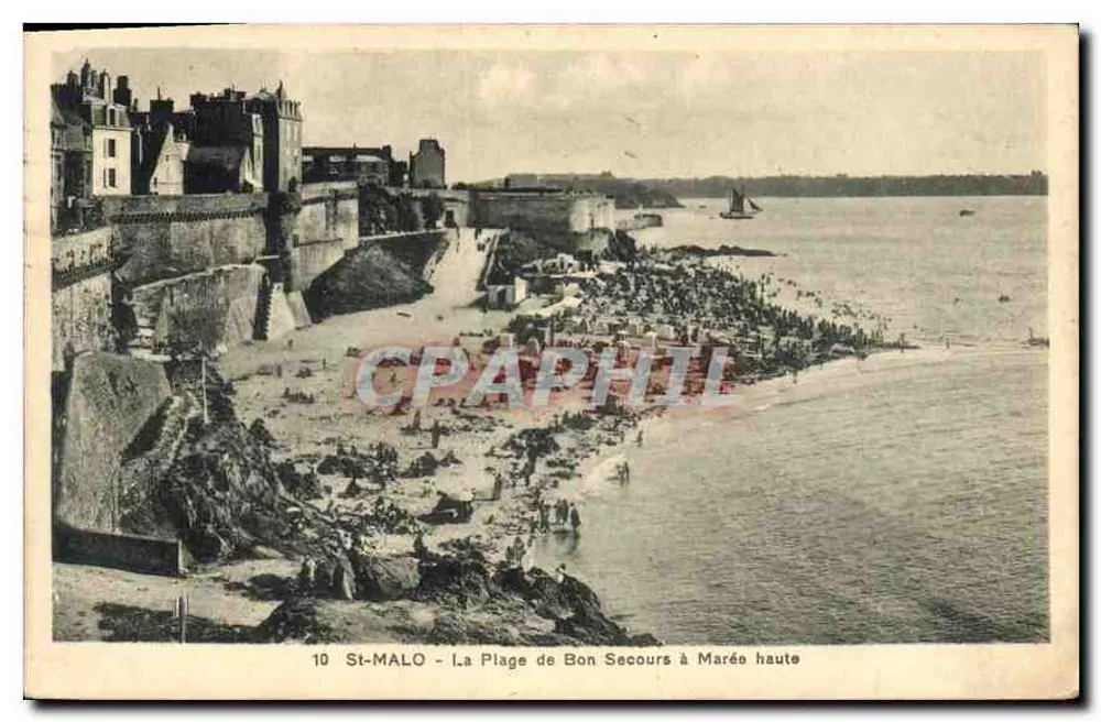 St-Malo - La Plage de Bon Secours à Marée haute - Vorderseite
