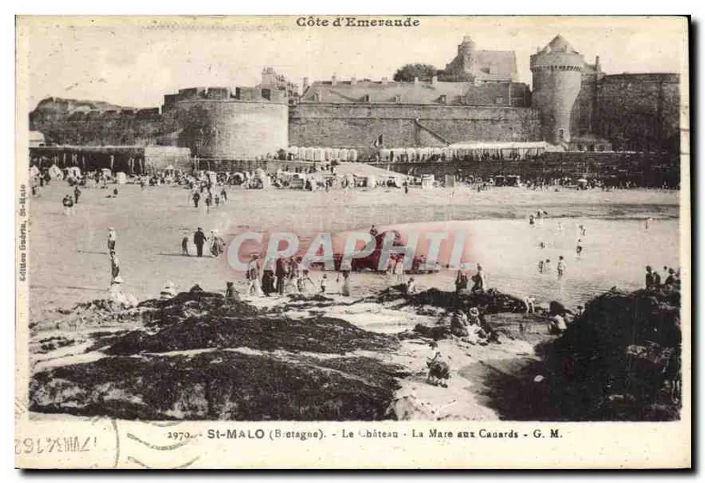 St-Malo (Bretagne) — Schloss - La Mare aux Caouards - G.M. - Küste der Smaragde - Vorderseite